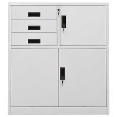 Office Cabinet Light grey Steel Medium Office Cabinets