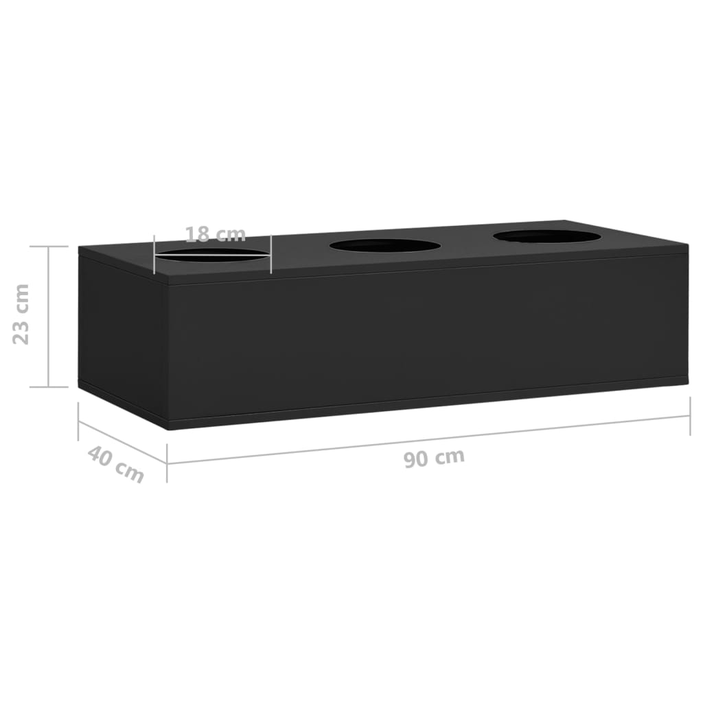 Office Flower Box Anthracite 35.4x15.7x9.1 Steel