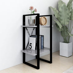 Book Cabinet Concrete Grey Engineered wood and metal Medium