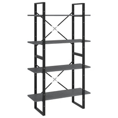 Book Cabinet Grey Solid pine wood, metal Medium Book Cabinet
