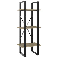 Book Cabinet Sonoma oak, Black Engineered wood, Metal Medium