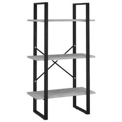 Storage Shelf Concrete Grey Metal, Engineered Wood