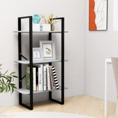 Storage Shelf Concrete Grey Metal, Engineered Wood