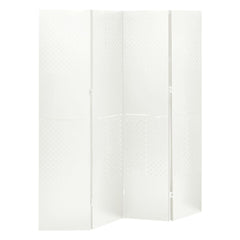 4-Panel Room Divider White 63x70.9 Steel