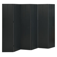 6-Panel Room Divider Black 94.5x70.9 Steel