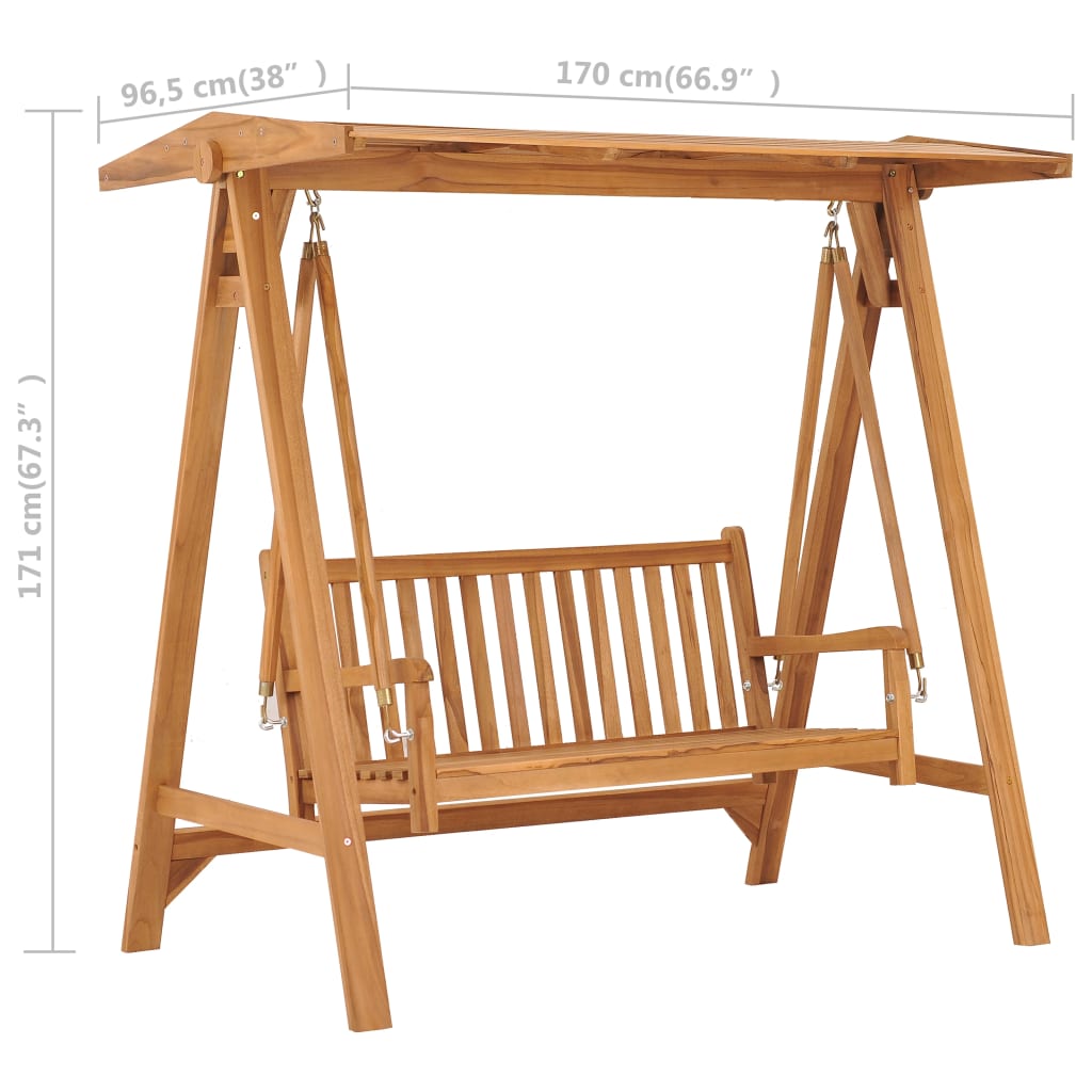 Swing Bench 66.9 Solid Teak Wood