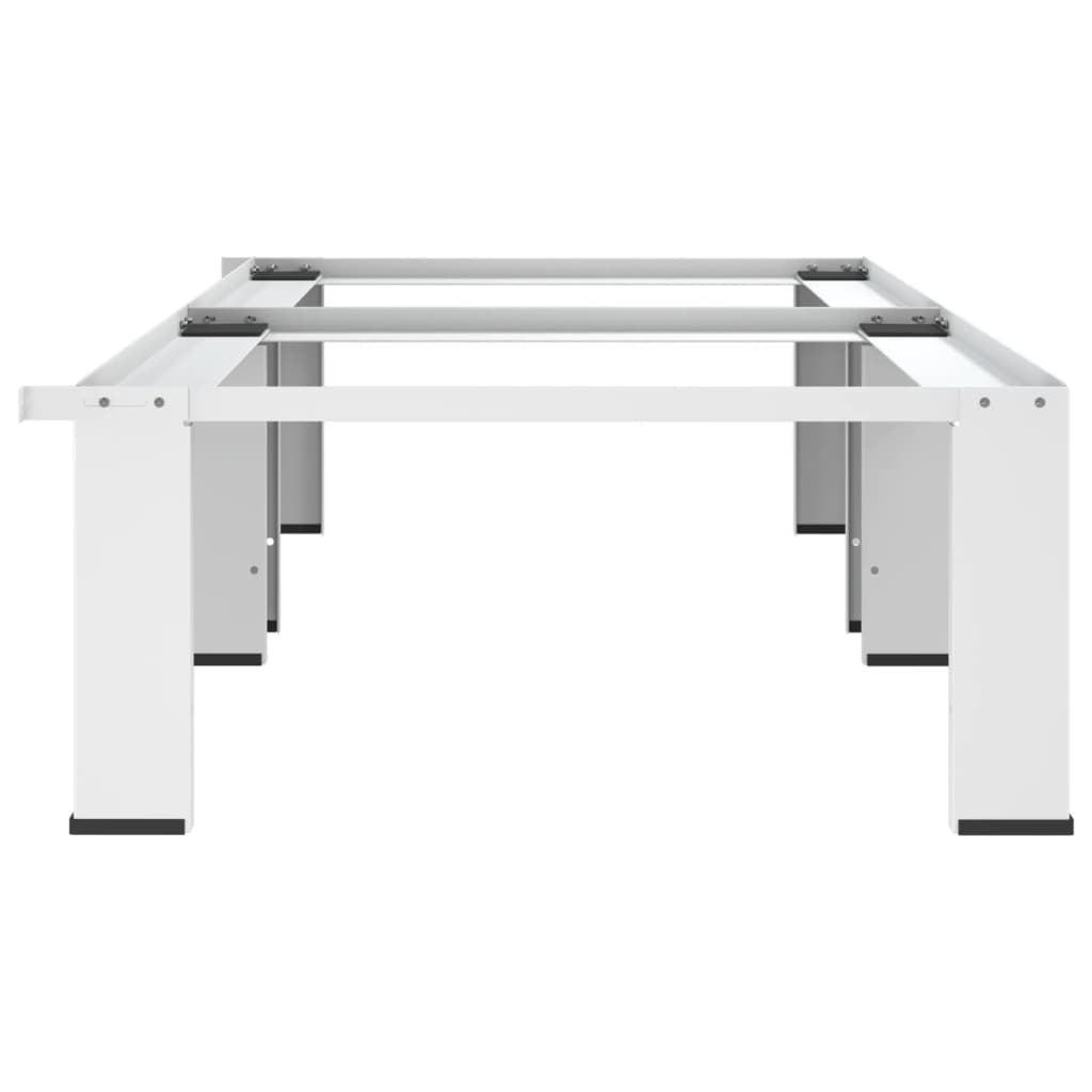 Washing Machine Pedestal with Pull-Out Shelf White