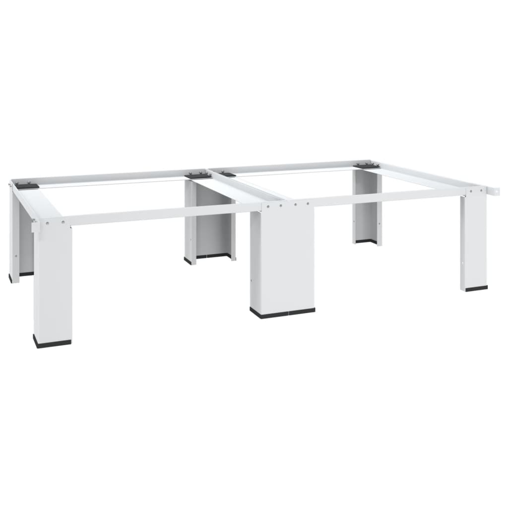 Washing Machine Pedestal with Pull-Out Shelf White