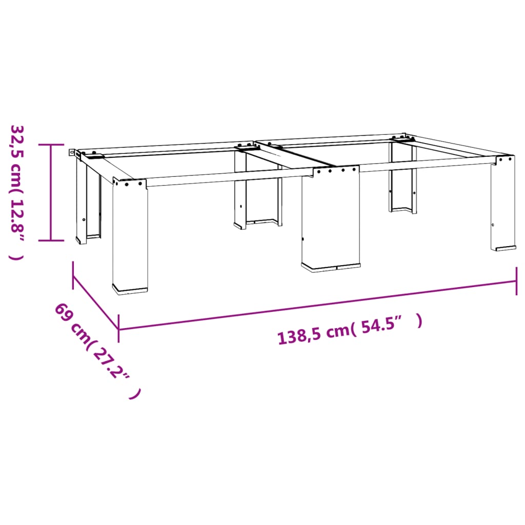 Washing Machine Pedestal with Pull-Out Shelf White