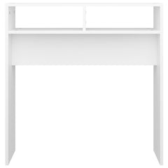 Console Table White Engineered Wood Compact Storage