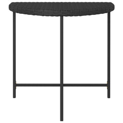 Garden Table Black Poly rattan Medium Durable Garden Table