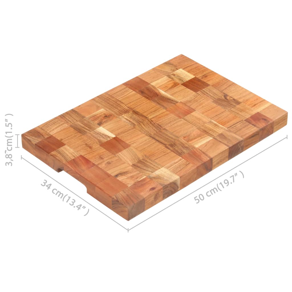 Chopping Board 19.7x13.4x1.5 Solid Acacia Wood