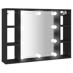 Mirror Cabinet Black Engineered wood, acrylic Medium