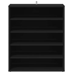 Shoe Cabinet Black Engineered Wood Medium Storage Shoe Cabinet