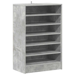 Shoe Cabinet Concrete Gray Engineered Wood Medium Shoe Cabinet