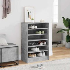 Shoe Cabinet Concrete Gray Engineered Wood Medium Shoe Cabinet