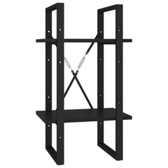 Book Cabinet Black Engineered Wood Medium 5 Tier Book Cabinet