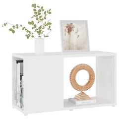 TV Cabinet White Engineered wood Small TV Cabinet Rectangular