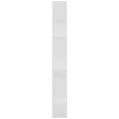 Book Cabinet Room Divider White Engineered Wood Large Sleek
