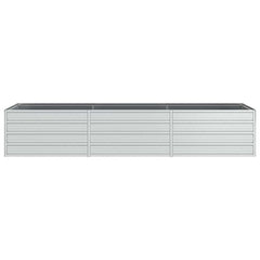 Garden Raised Bed Silver Galvanized Steel Large