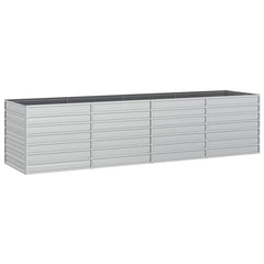 Garden Raised Bed 126x31.5x30.3 Galvanized Steel Silver