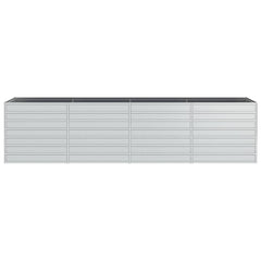Garden Raised Bed 126x31.5x30.3 Galvanized Steel Silver