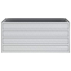 Garden Raised Bed Silver Galvanized Steel 39.4 x 15.7 x 17.7 in