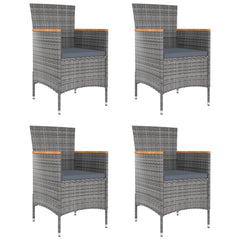 Garden Dining Chair Set of 4 Grey