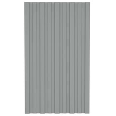 Roof Panel 12 pcs Grey 31.50 x 17.72 in Galvanised steel