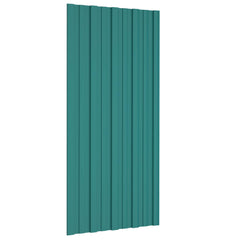 Roof Panel 12 pcs Green 39.37 x 17.72 in Galvanised steel