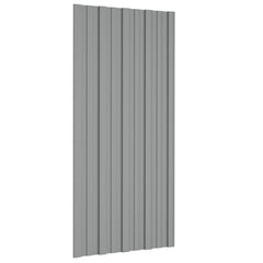 Roof Panel 12 pcs Grey 39.37 x 17.72 in Galvanised steel