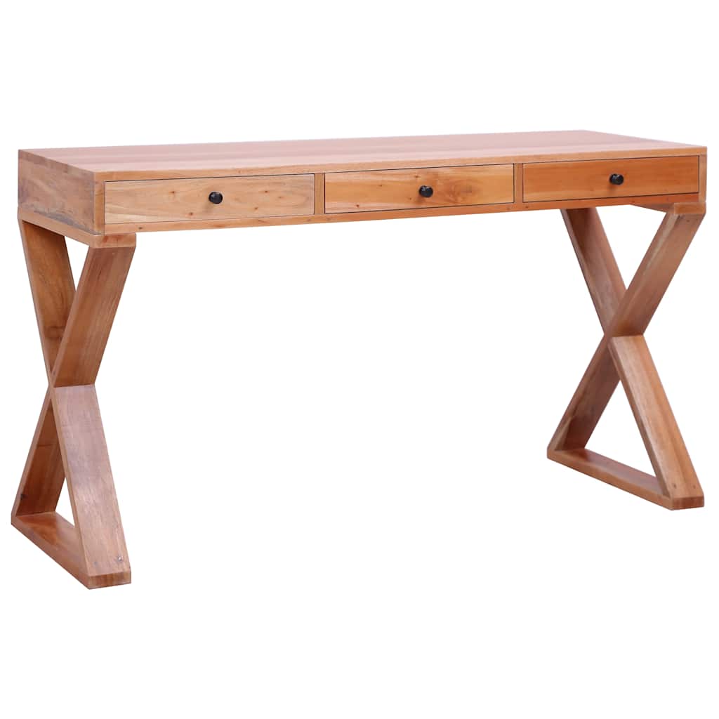 Computer Desk Natural Solid mahogany wood Medium Computer Desk