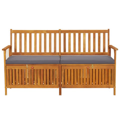 Bench Black Solid Acacia wood Large Storage Bench Rectangular