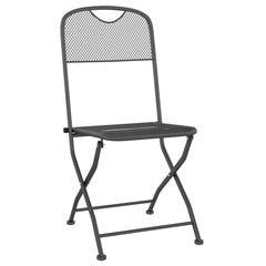 Folding Garden Chair Set of 2 Anthracite