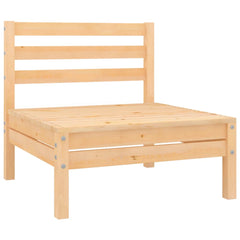 Garden Lounge Set Natural Pine Solid Pine Wood Five-Piece Modular