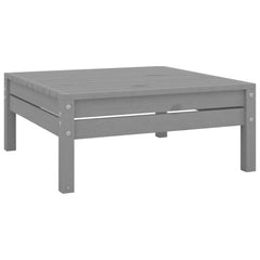 Garden Lounge Set Grey Solid pine wood Large Modular