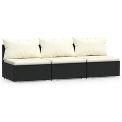 3-seater Sofa Black