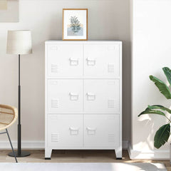 Storage Chest White Metal Medium Storage Chest Rectangular