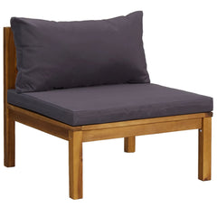 Wooden Lounge Set Dark gray cushion