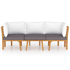 Garden Lounge Set Dark grey, white