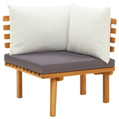 Garden Lounge Set Dark grey, white