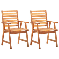 Garden Dining Set Natural Wood Solid acacia wood Durable