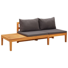 Garden Bench Dark gray cushions