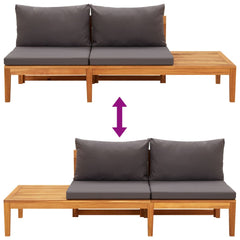 Garden Bench Dark gray cushions