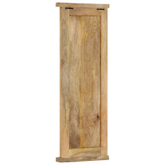 Set of two solid mango wood coat racks, each 15x39.4 inches with wrought-iron hooks.