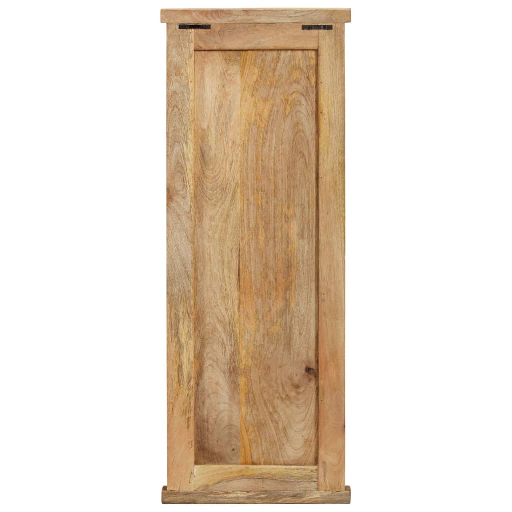 Set of two 15x39.4-inch solid mango wood coat racks with wrought-iron hooks.