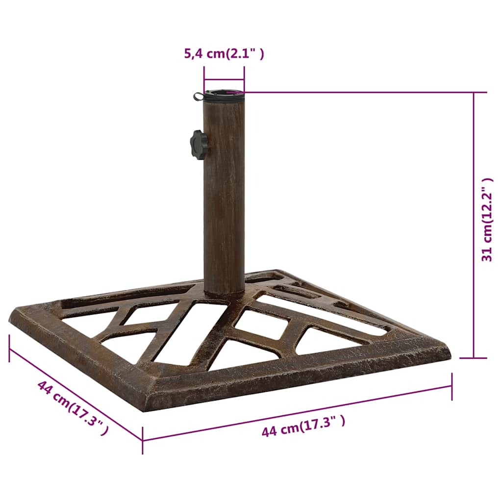Umbrella Base Bronze 17.3x17.3x12.2 Cast Iron