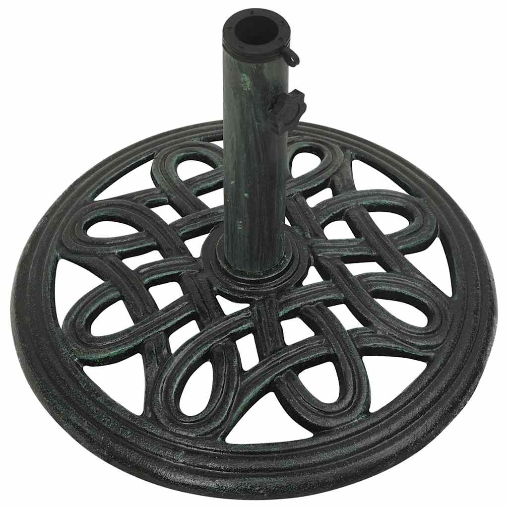 Umbrella Base Green 15.7x15.7x12.6 Cast Iron
