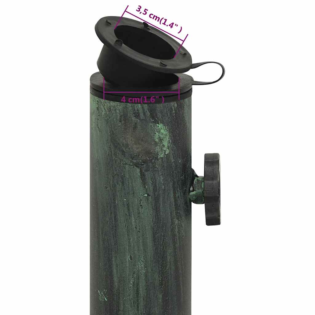 Umbrella Base Green 15.7x15.7x12.6 Cast Iron