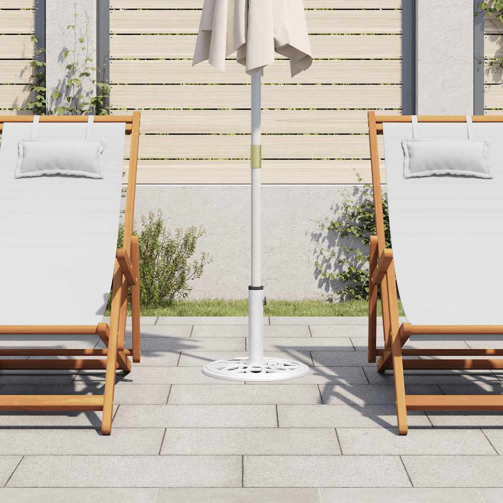 Umbrella Base White 15.7x15.7x12.6 Cast Iron